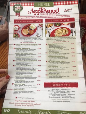 Apple Barn Menu