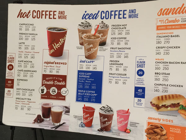 Tim Hortons Breakfast Hours and Menu