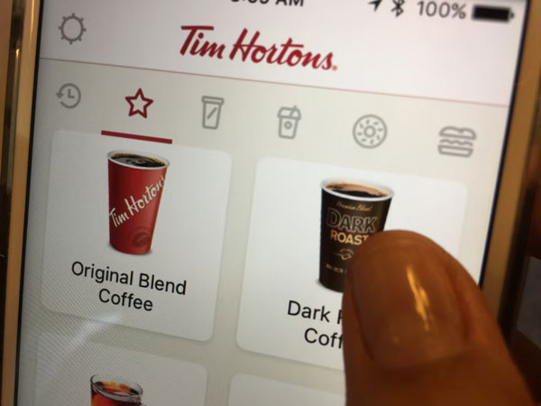 Tim Hortons online order process